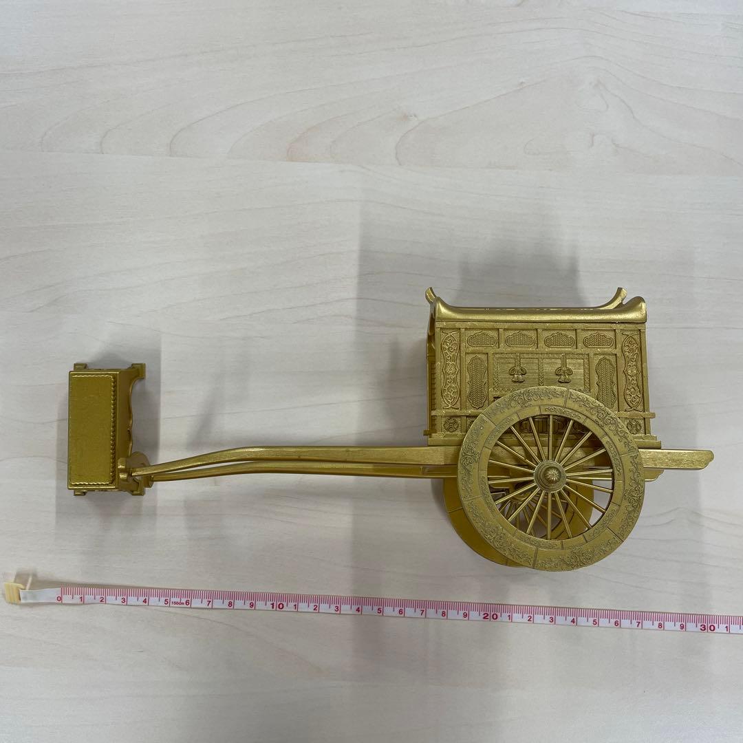【美品】竹 翁斎　御所車　黄金御所車 鳳凰 金メッキ ガラスケース付　光る君へ