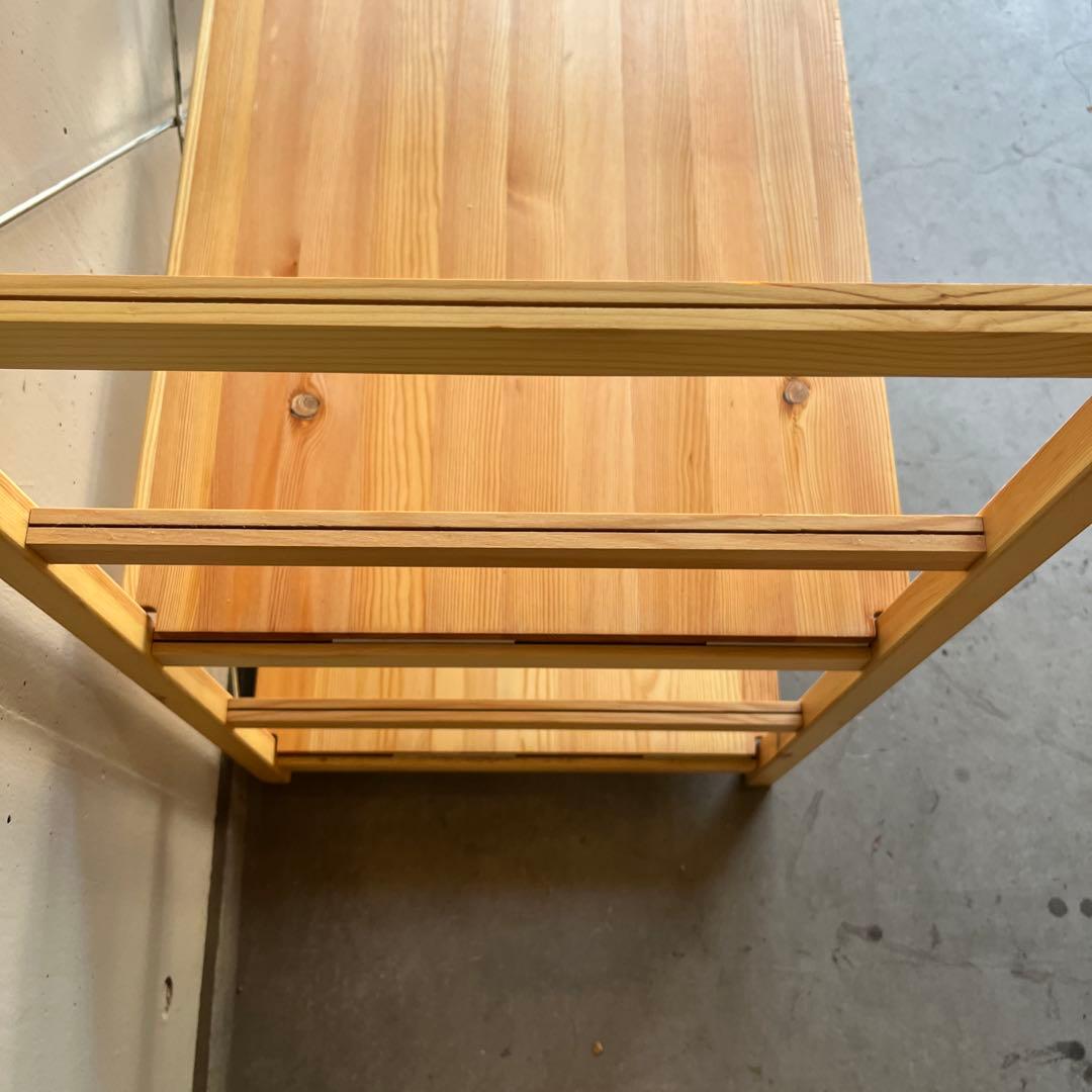 美品・希少木製バー仕様★無印 パイン材ユニットシェルフ・ワードロープ