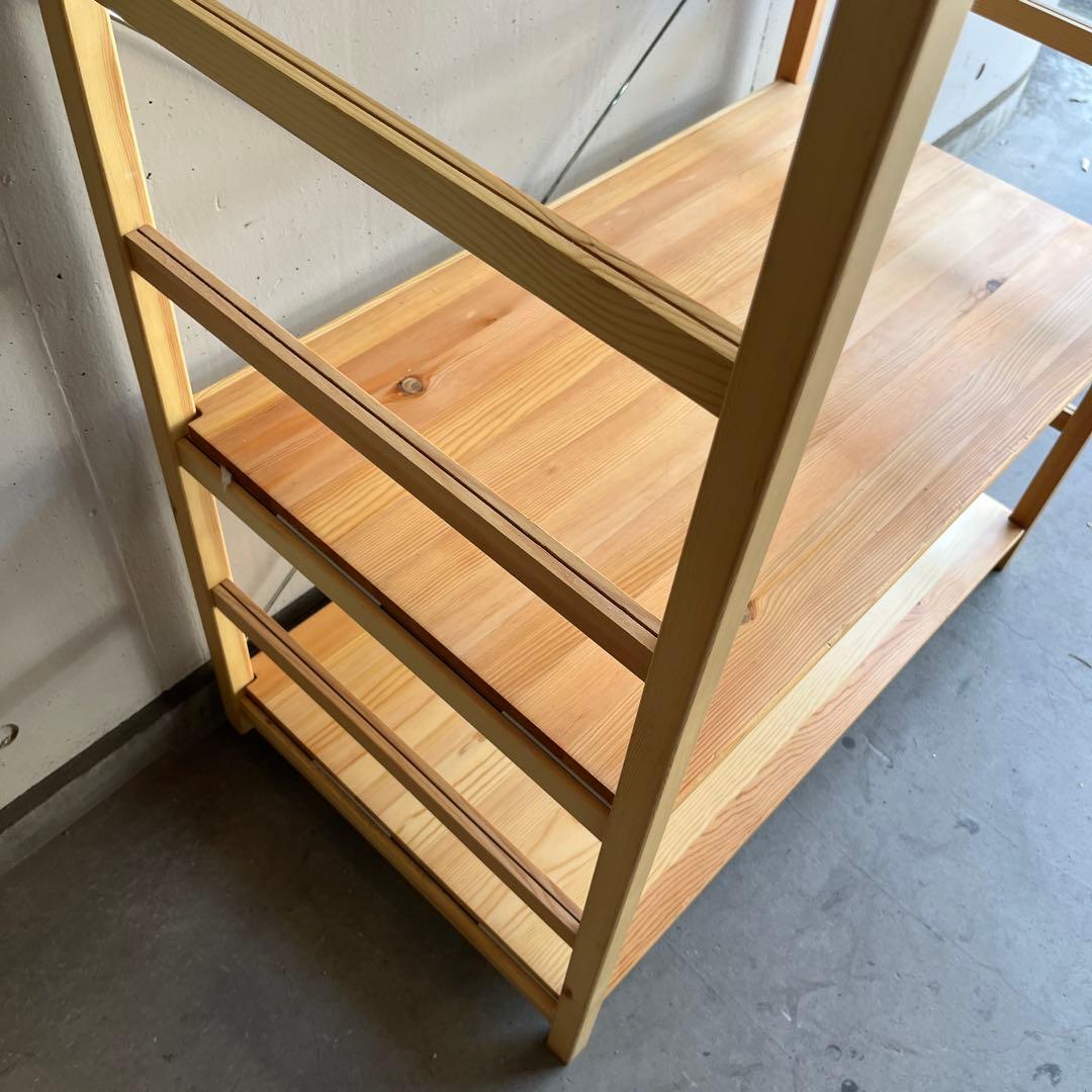 美品・希少木製バー仕様★無印 パイン材ユニットシェルフ・ワードロープ