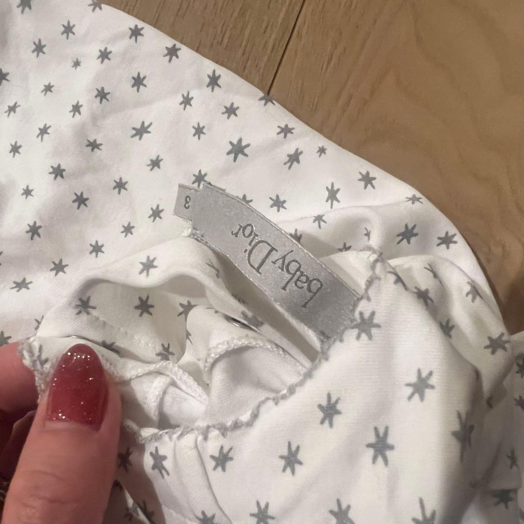 Baby Dior 星柄ロンパースと帽子セット 3ヶ月　60