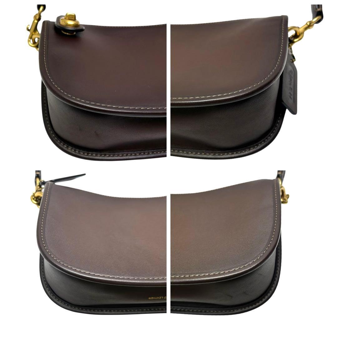 コーチ COACH スィンガー 20 ハンドバッグ ターンロック 2way 茶色