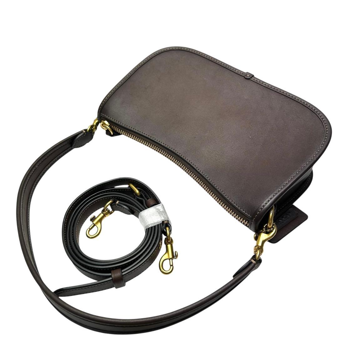 コーチ COACH スィンガー 20 ハンドバッグ ターンロック 2way 茶色