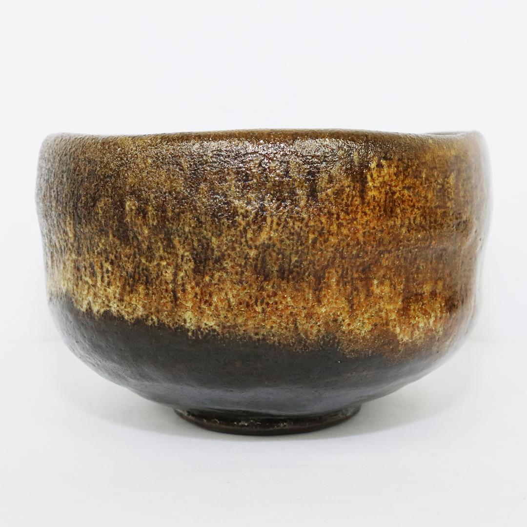 茶道具 大樋長阿弥造 飴釉 茶碗 共箱 共布