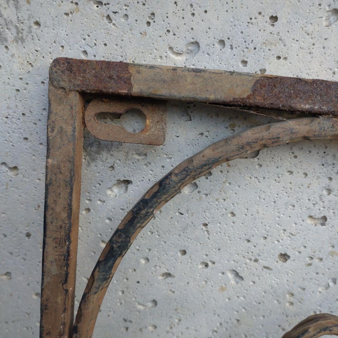 シャビーシック　アンティーク風　鋳物アイアン　ガーデンフェンス2枚組