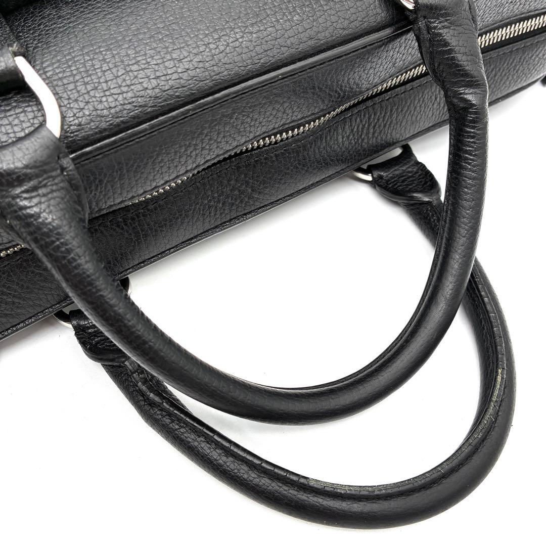 美品 ダンヒル アルバニー ビジネスバッグ A4 PC可 レザー ロゴ金具 黒