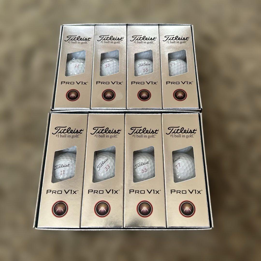 Titleist Pro V1x 2025年モデル ダブルナンバー 2ダース