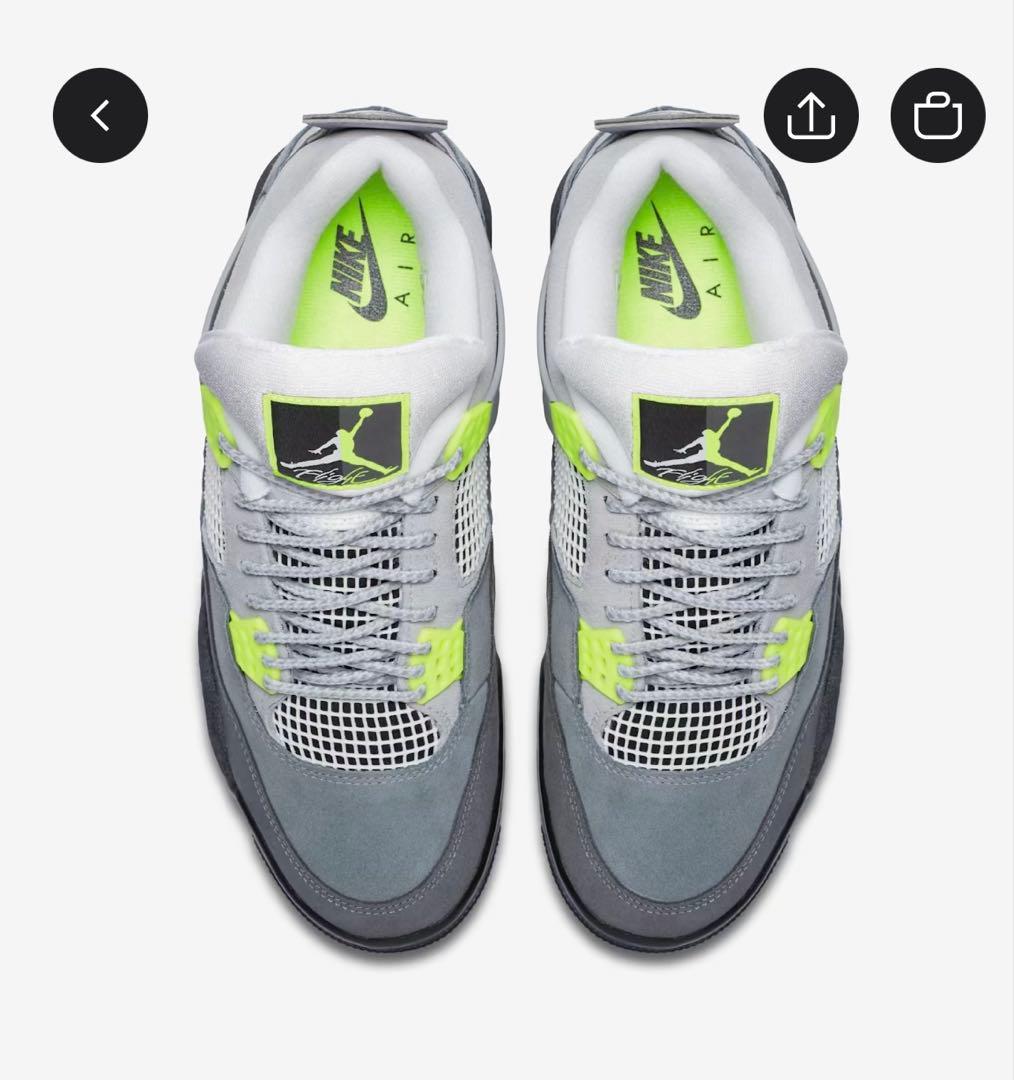 シューズ(男性用) NIKE AIR JORDAN 4 RETRO SE '95 NEON
