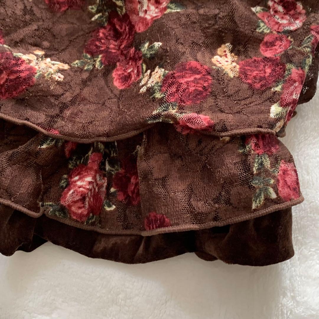 LIZ LISA 00’s 花柄　ベロアチャニック