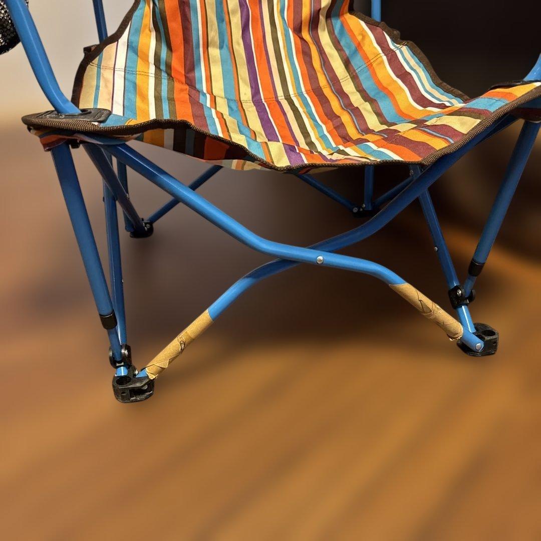 ロゴス、ストライプ アウトドアチェア