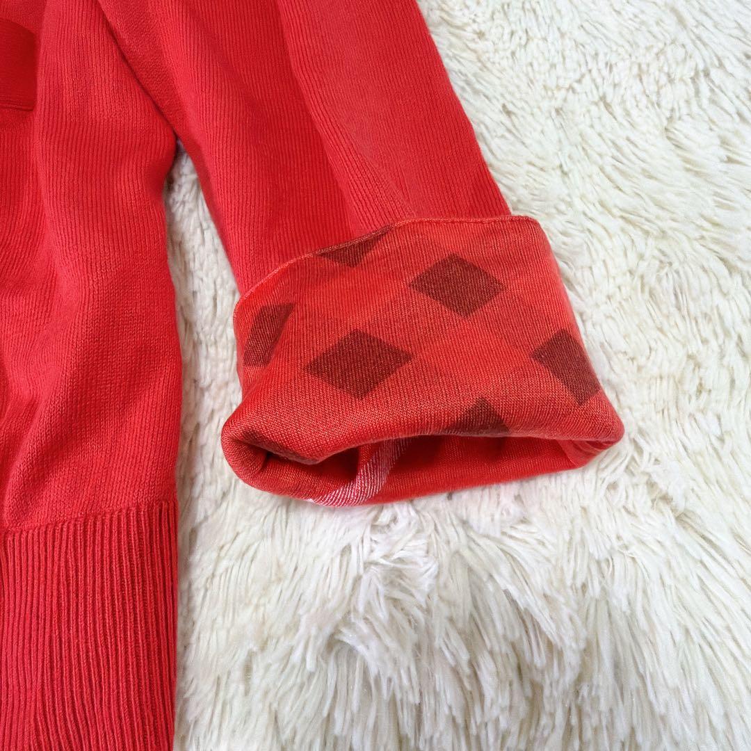 【新品タグ付き】バーバリーロンドン　ホースロゴ　2XLサイズ　ベルト付　レッド