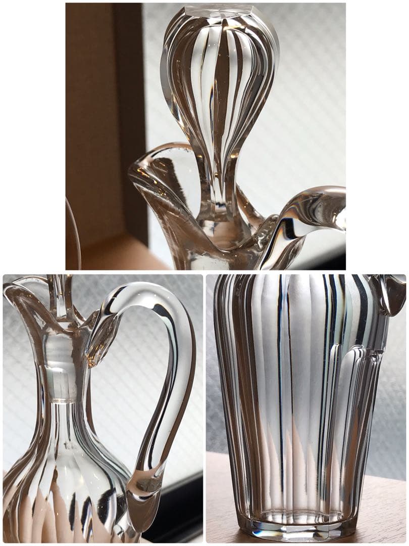 美しい輝きオールドバカラBaccaratクルーエット調味料入れ&クリストフル稀少