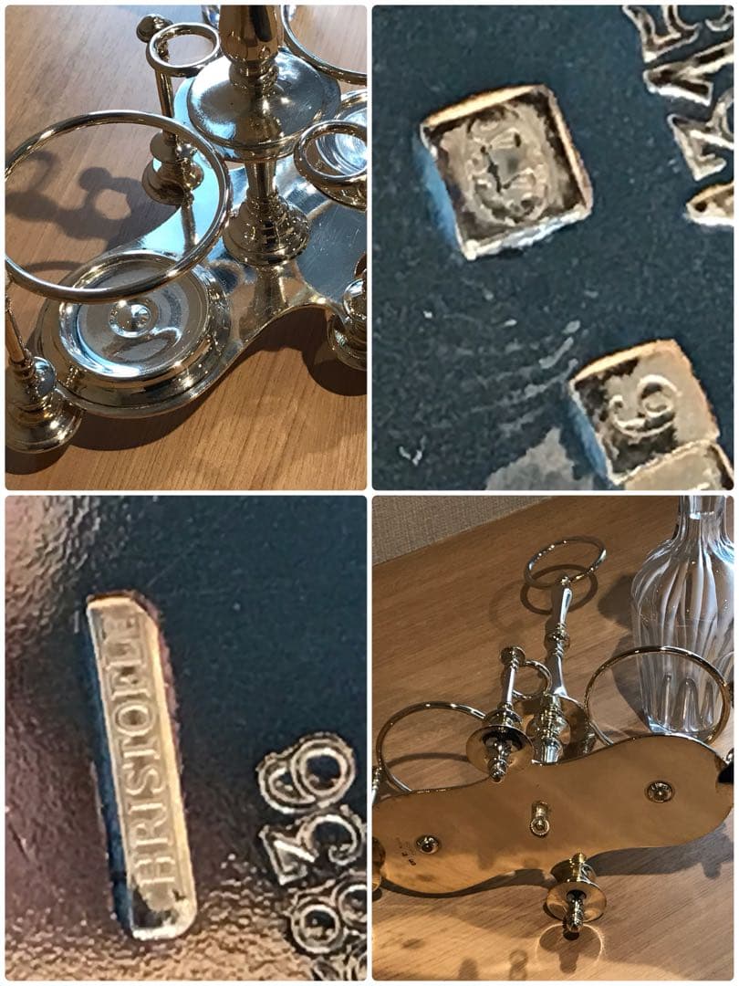 美しい輝きオールドバカラBaccaratクルーエット調味料入れ&クリストフル稀少