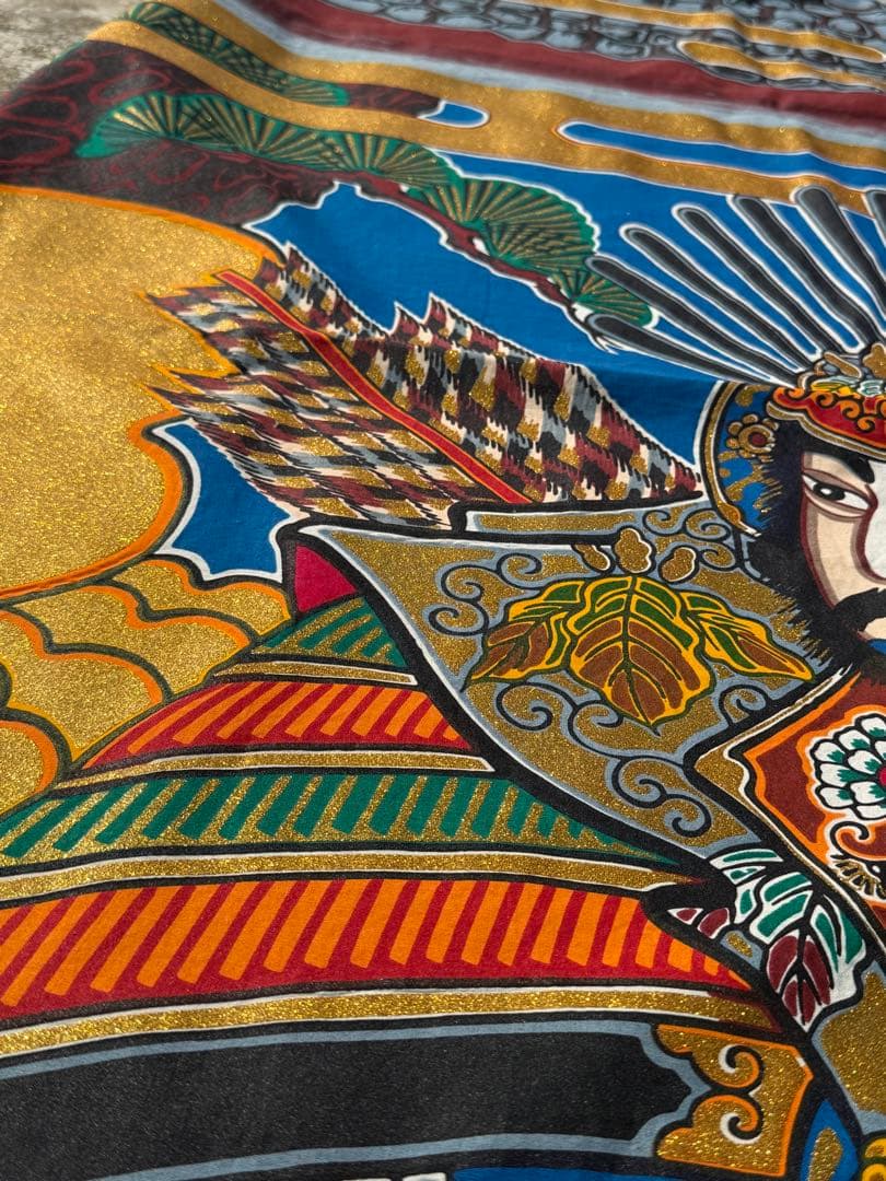 中古 現代 幟旗 武者絵 ⑧ 大畑 耕雲 全長7m10cm 金粉入 のぼり旗