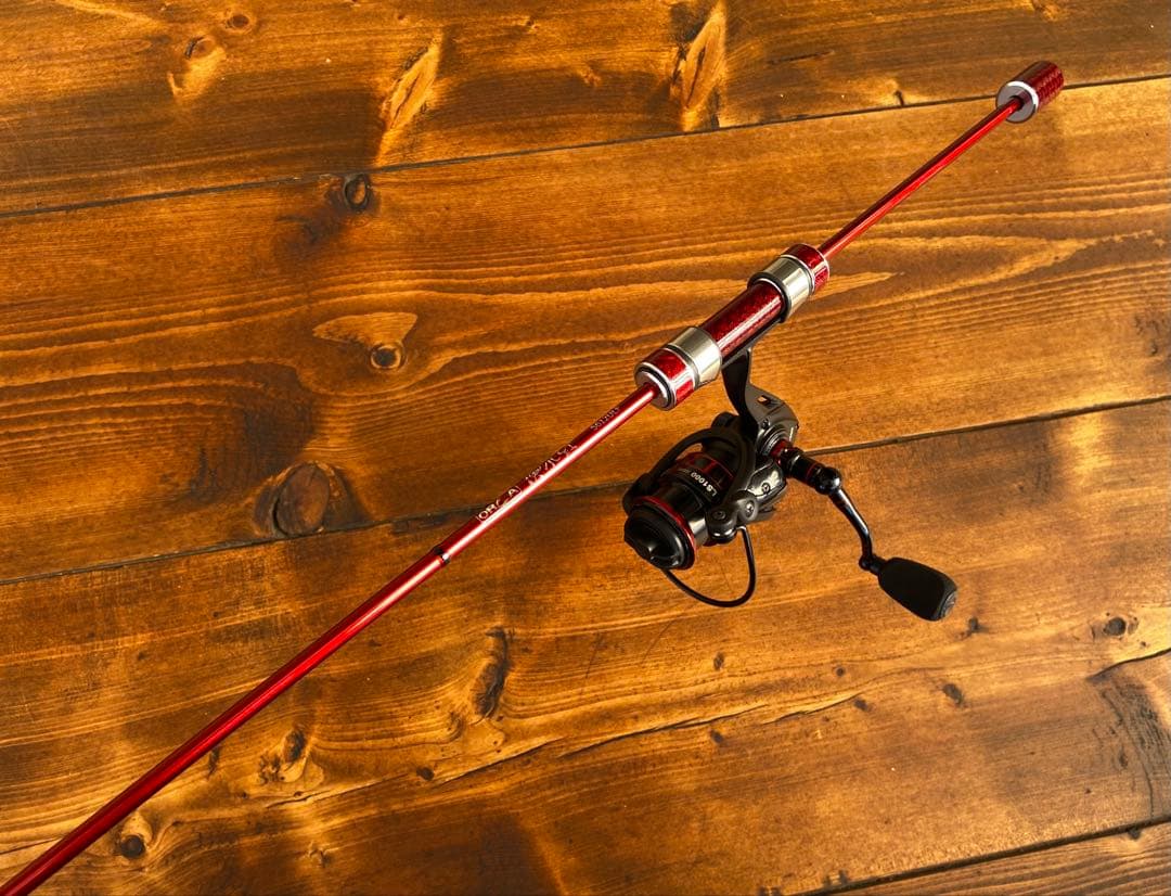 アジングセット　超軽量　S612ULF アジングロッド　リール　ヘッドライト付き