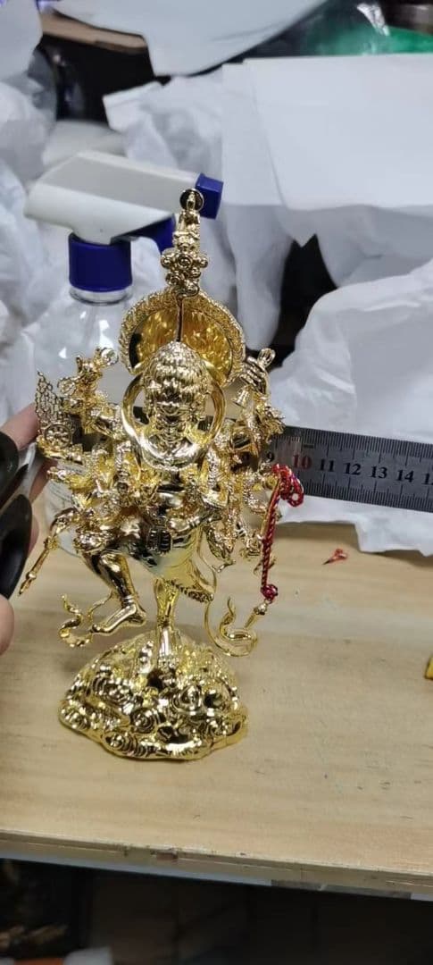 【修縁堂】真鍮仏像 烏枢沙摩明王 置物 供養品 密教法具 真言宗 仏教工芸品