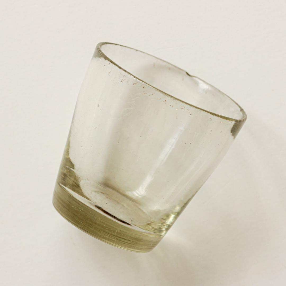 明治　大正　ガラス　面取り　ちょこ　猪口　酒器　酒盃　ゆらゆら