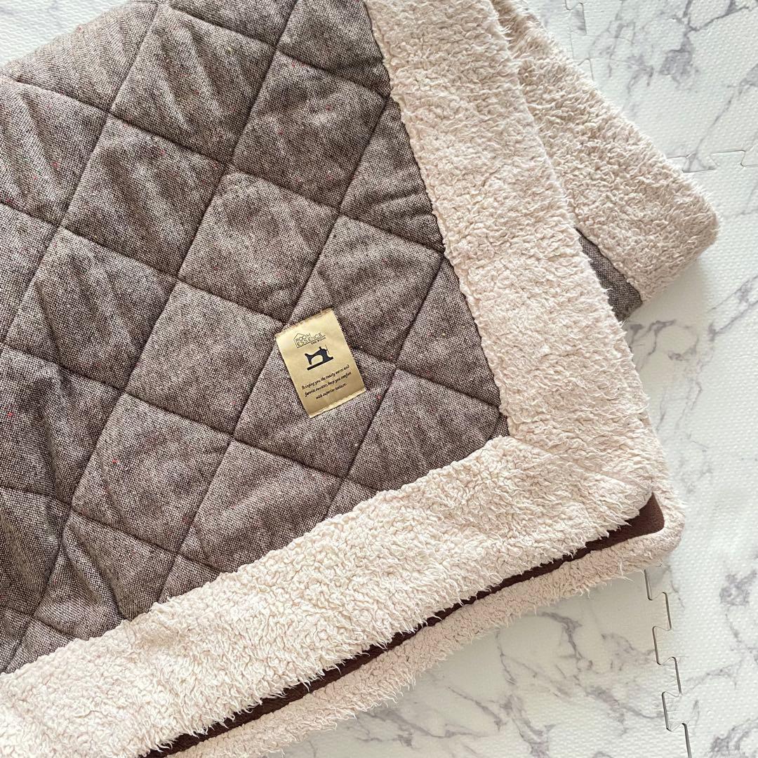 ブラウン キルティング ツイード こたつ布団 長方形