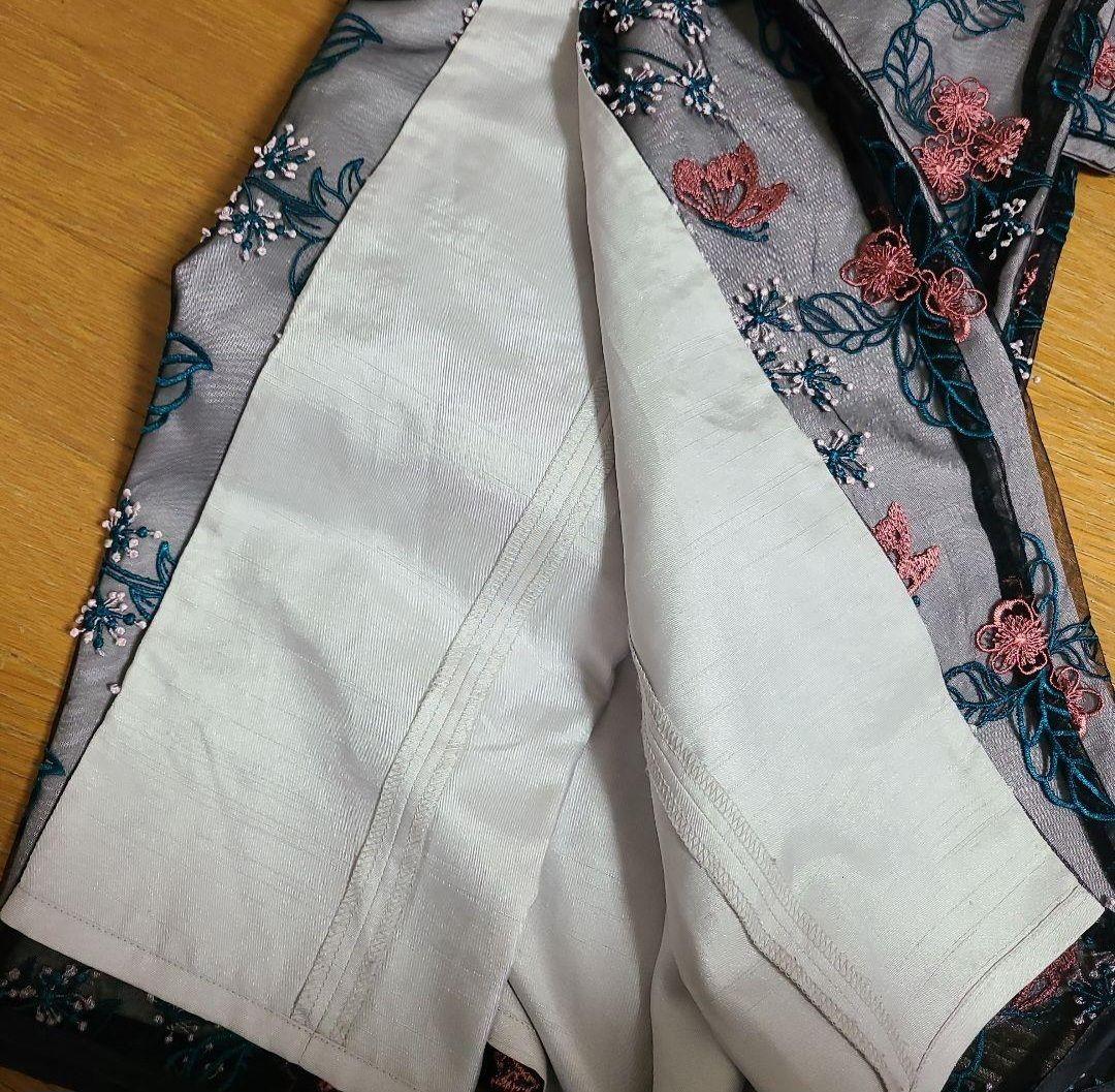 お値下げ！agris着物　刺繍　レース オーガンジー　洗える着物　レース着物