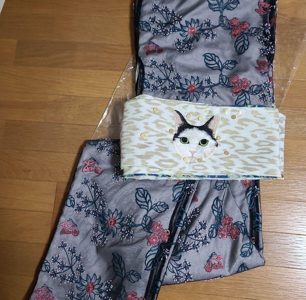 お値下げ！agris着物　刺繍　レース オーガンジー　洗える着物　レース着物