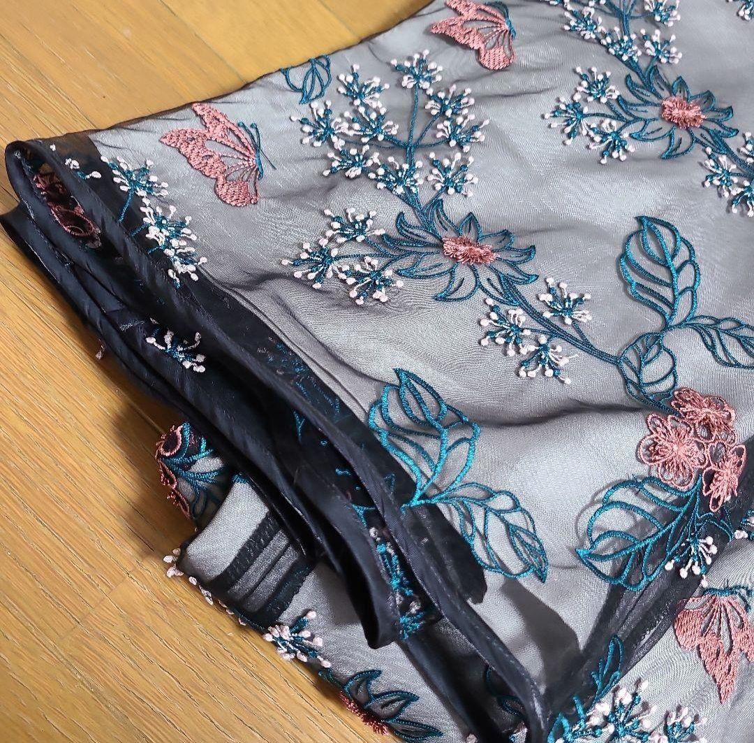 お値下げ！agris着物　刺繍　レース オーガンジー　洗える着物　レース着物