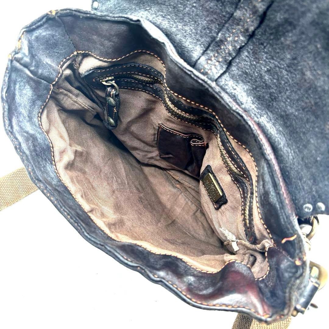 ✨激レア✨ カンポマッジ　ショルダーバッグ　スタッズ　2way　ビンテージ　焦茶