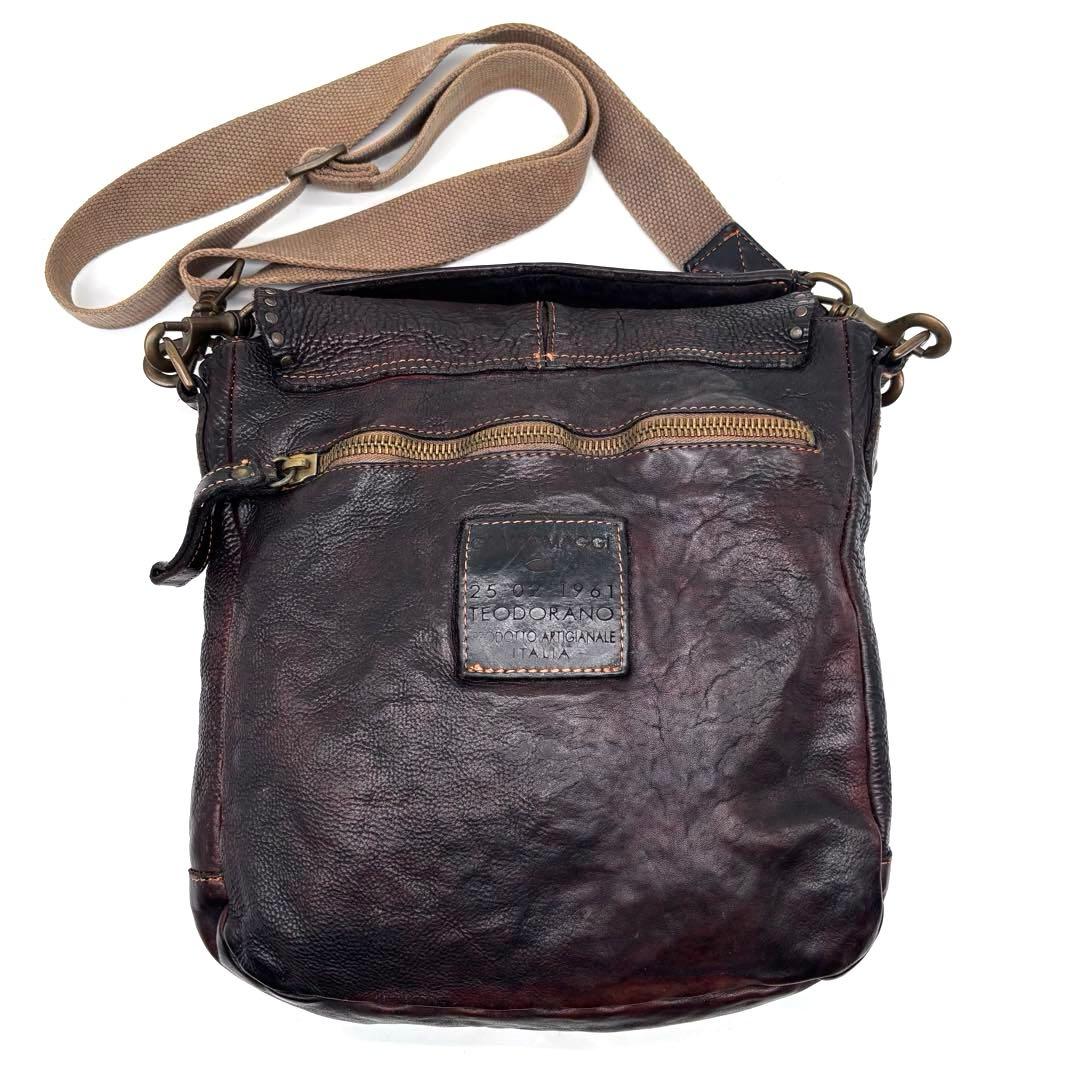 ✨激レア✨ カンポマッジ　ショルダーバッグ　スタッズ　2way　ビンテージ　焦茶