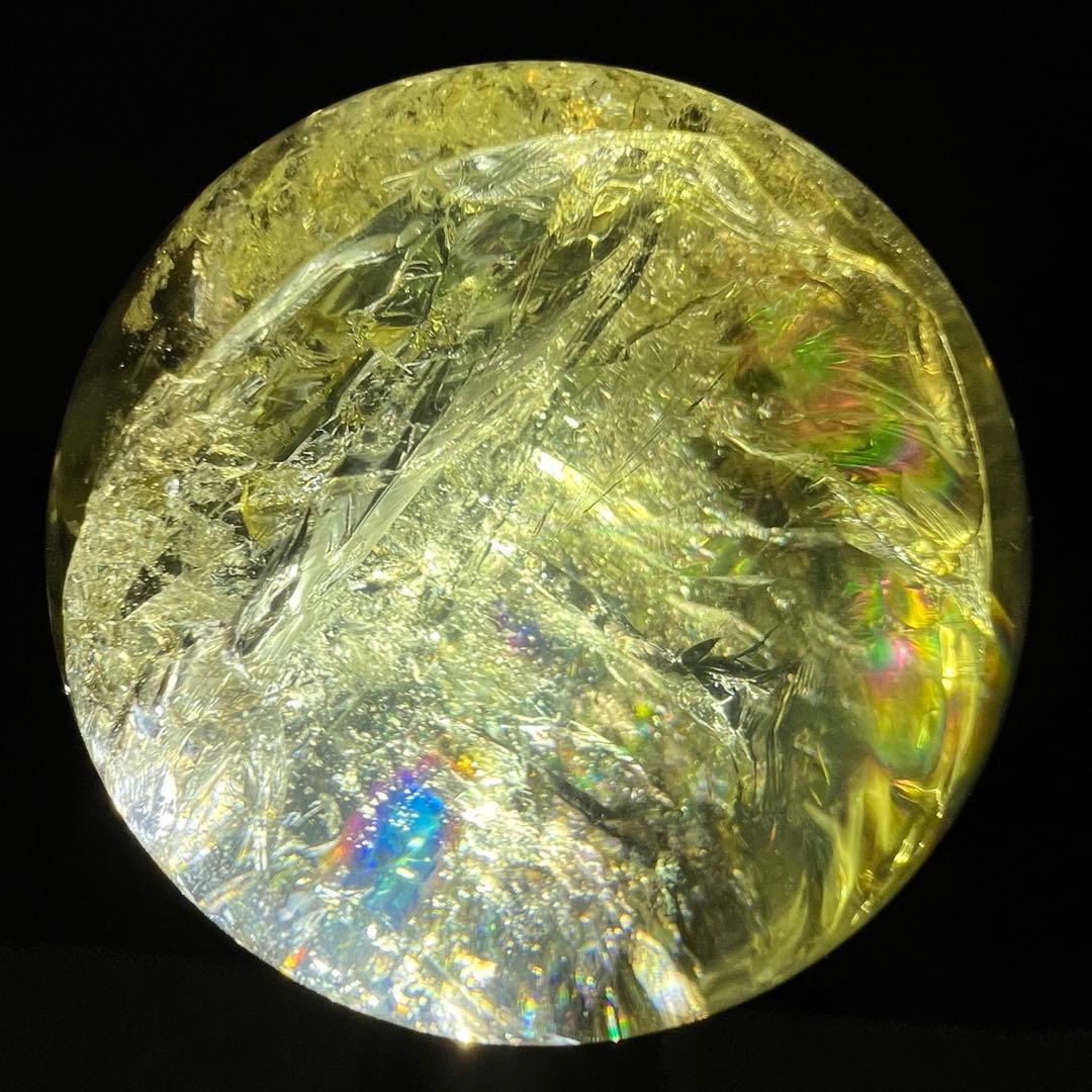 ✳️専用‼️至宝✨ファントムと美麗レインボー✨幸運の石✨虹入り シトリン丸玉 他1点