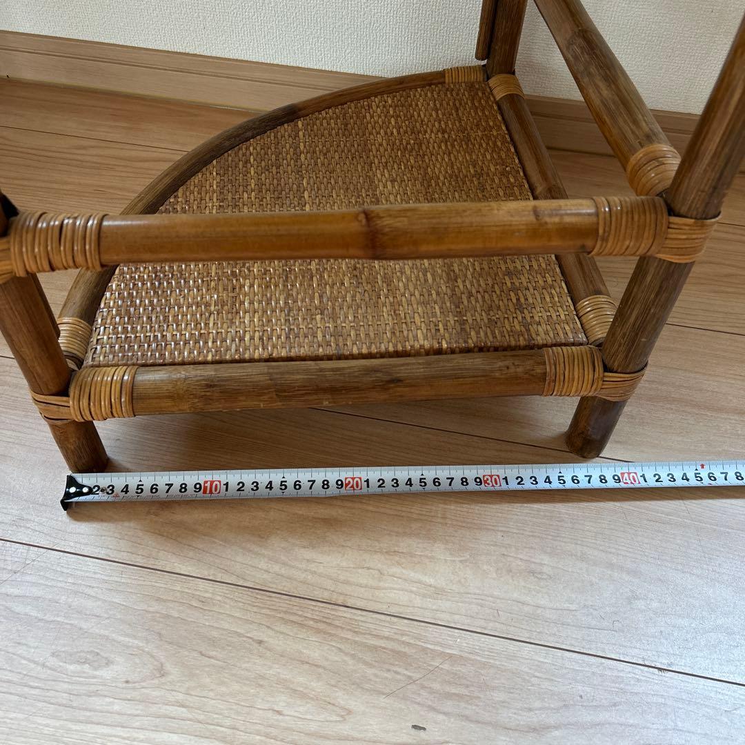 籐 ラタン チェスト 昭和 レトロ コーナーラック