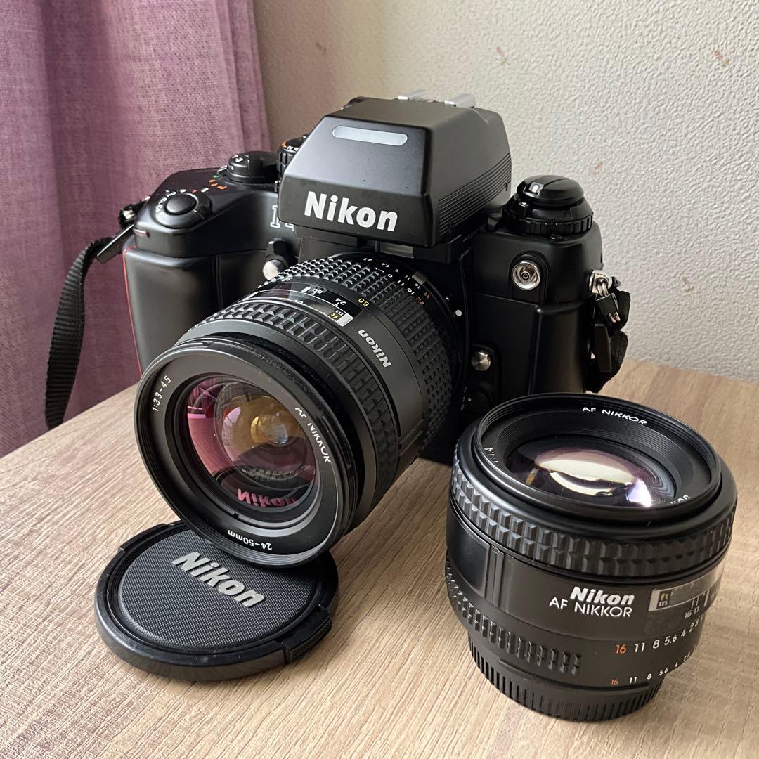 Nikon F4 AF ５０mm f1.4 Af24-50mmレンズ付き