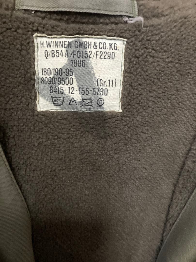 ドイツ軍 実物 モッズコート 1986年製 ライナー付 XL相当 官給品