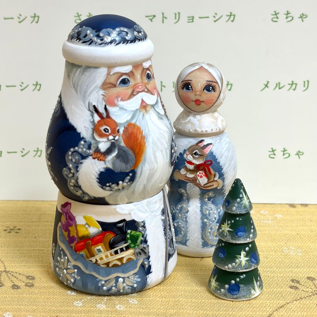 クリスマス　サンタクロース　マトリョーシカ　ニコラエヴァ　オリジナルデザイン