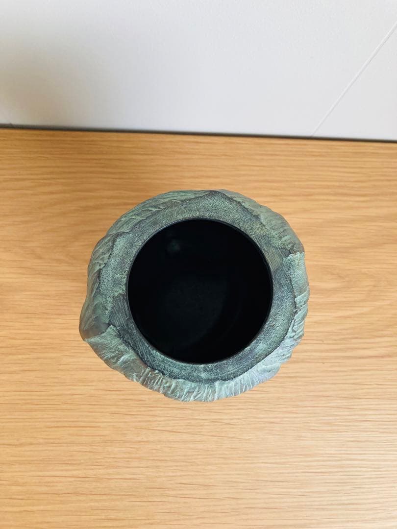 植木力 ブロンズ 花瓶 彫刻家 フラワーベース 北欧 銘有