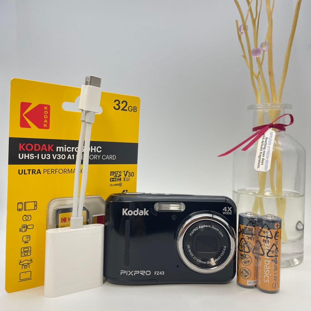 美品✨Kodak PIXPRO FZ43✨動作確認済 スマホ転送OK 単三電池♪