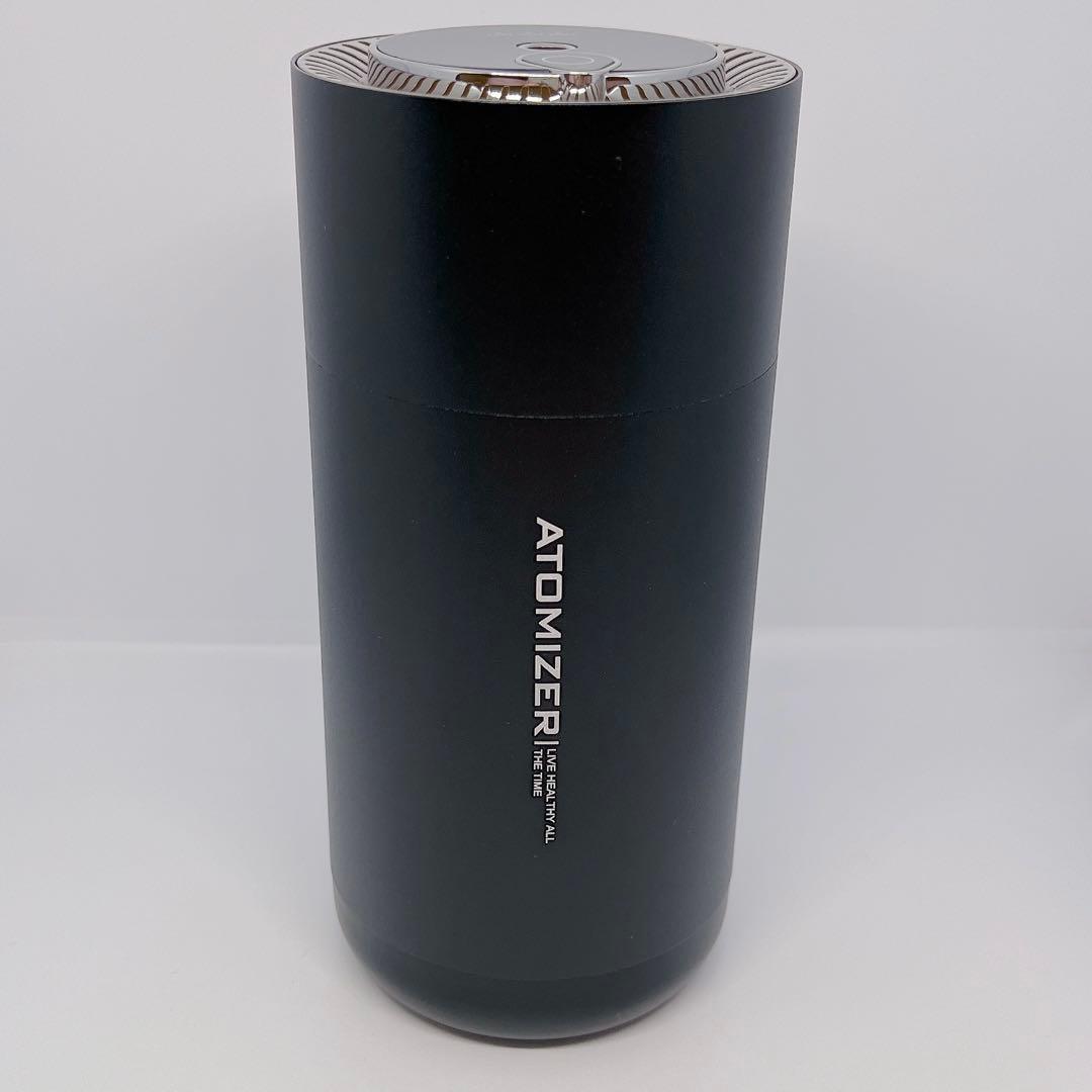 加湿器 デスクトップ コンパクト 380ml アロマ対応 超音波式 車用 黒