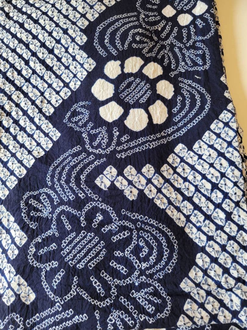 くるみ　浴衣　有松鳴海絞り　美品