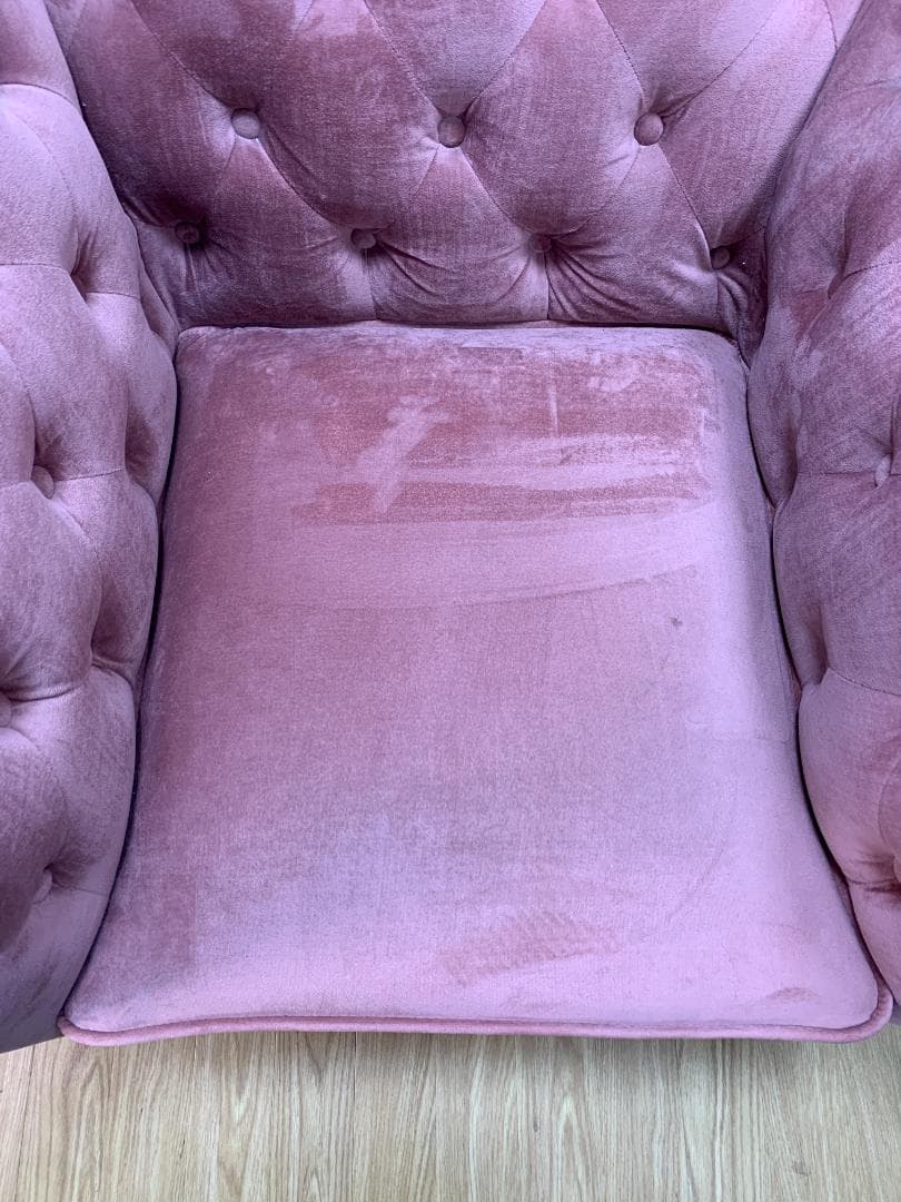 Y☆901 LOWYA 1人掛けソファ ベルベット調