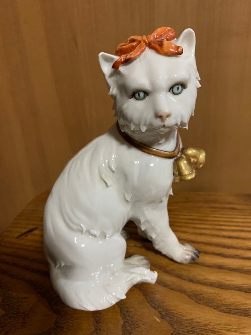 陶器の猫と犬のフィギュアセット