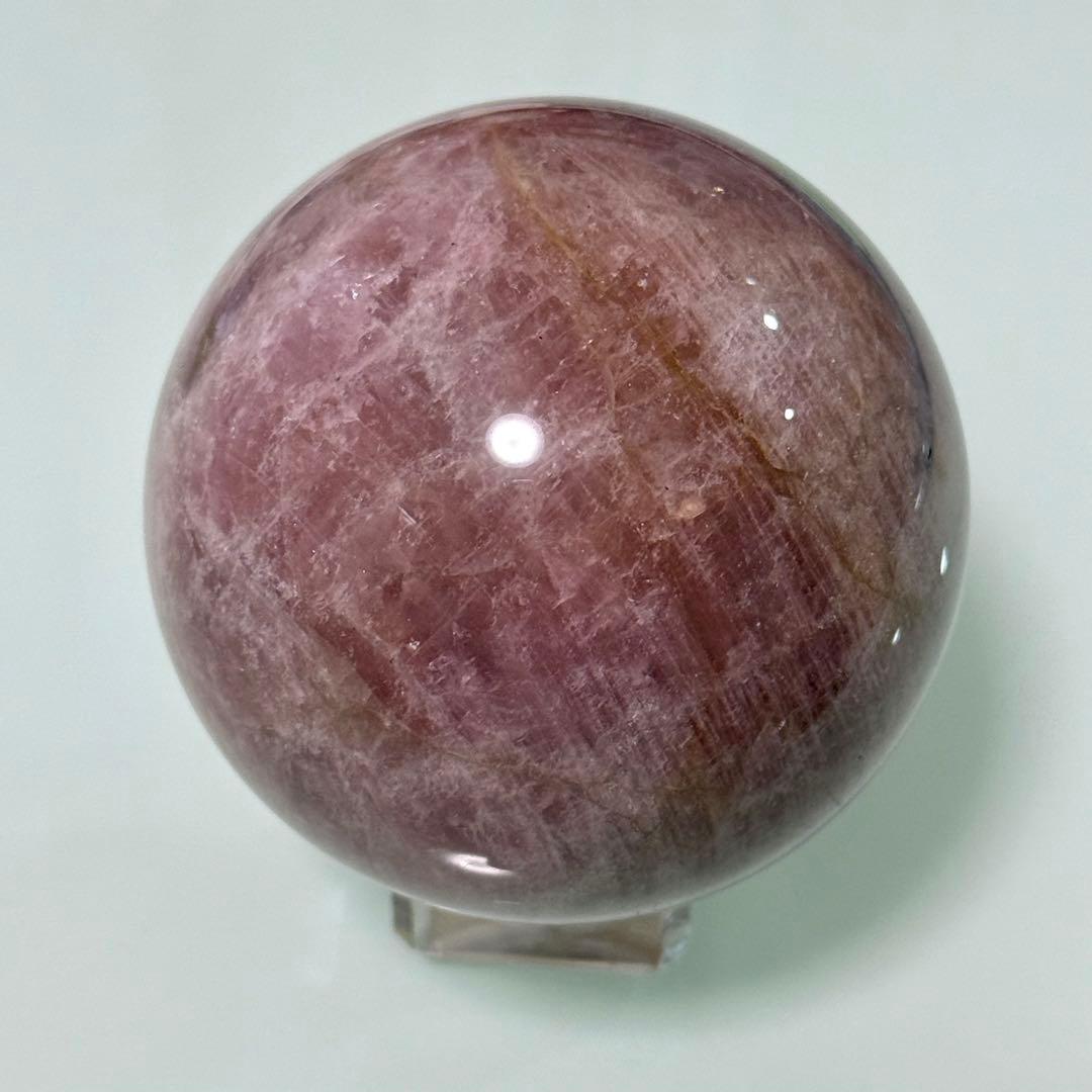 ラベンダーローズクォーツ　ゴールデンヒーラー　スフィア　マダガスカル産　天然石