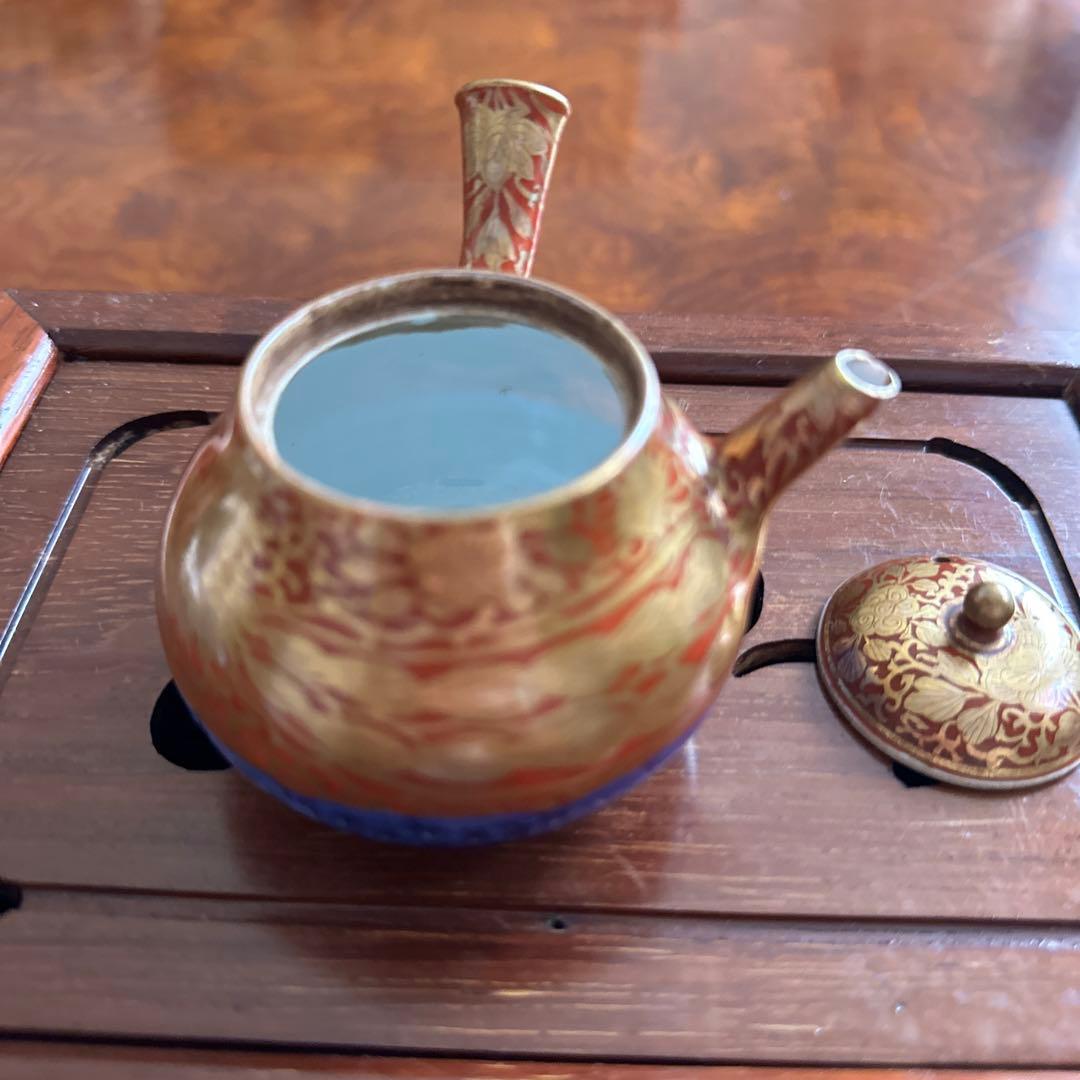 大日本永楽造　古美術　赤絵金襴手　染付急須　骨董品
