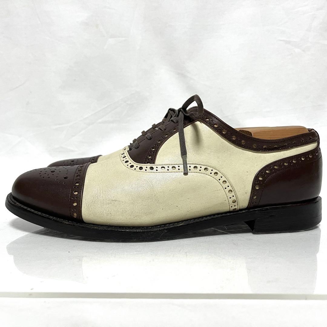 ★TETE HOMME テットオム★コンビレザー★バイカラー★S(25cm)★