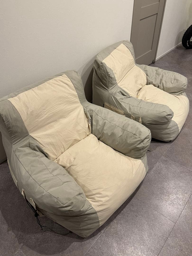 ダルトン　ガーデンソファ　ローソファ　2個セット ベージュ