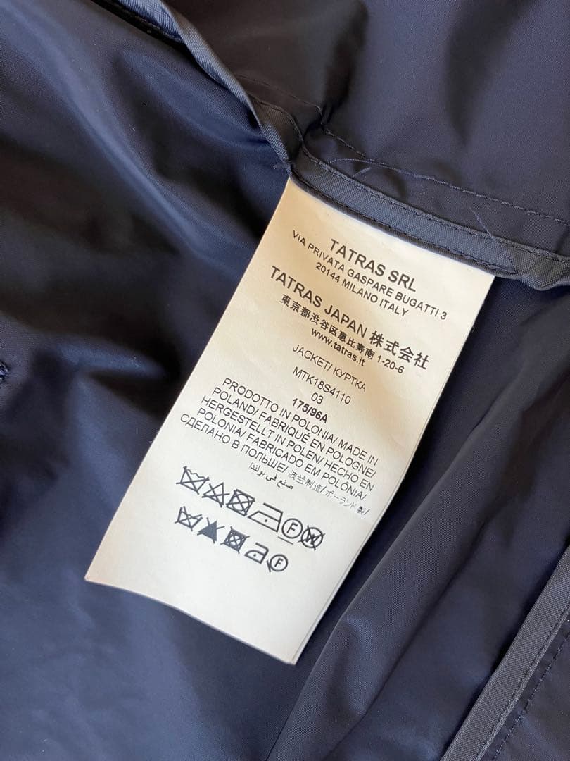 タトラス　03 3 ネイビー　紺　ブルゾン　ライダース　L ジャケット