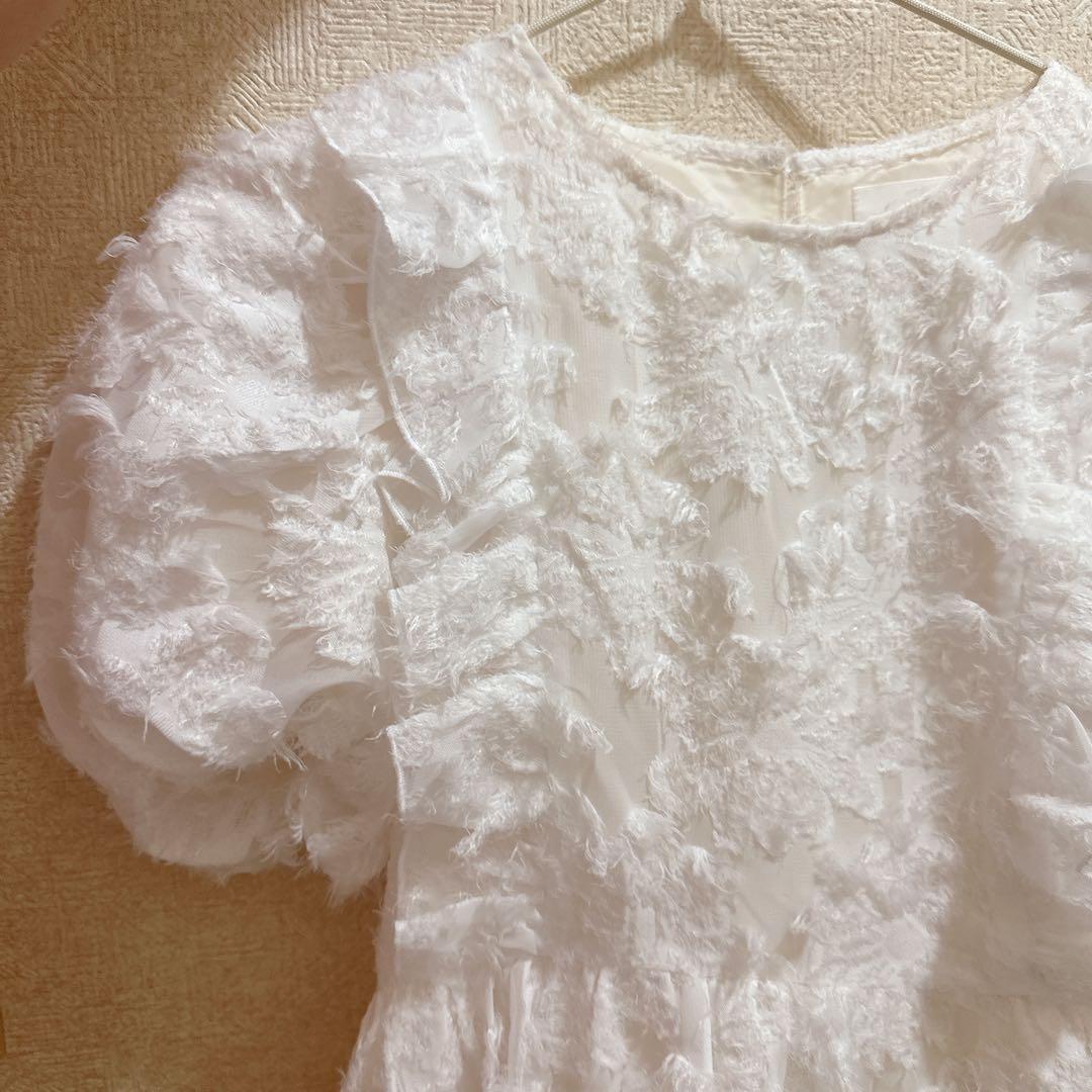 merry jenny メリージェニー　flowerジャガードミニワンピース