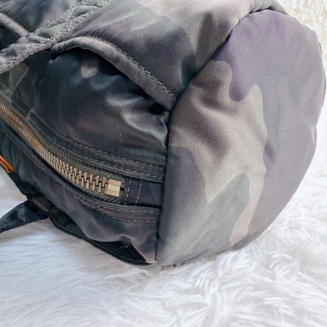 極美品 PORTER タンカー 迷彩 カモフラ 30周年 記念 ドラム バッグ