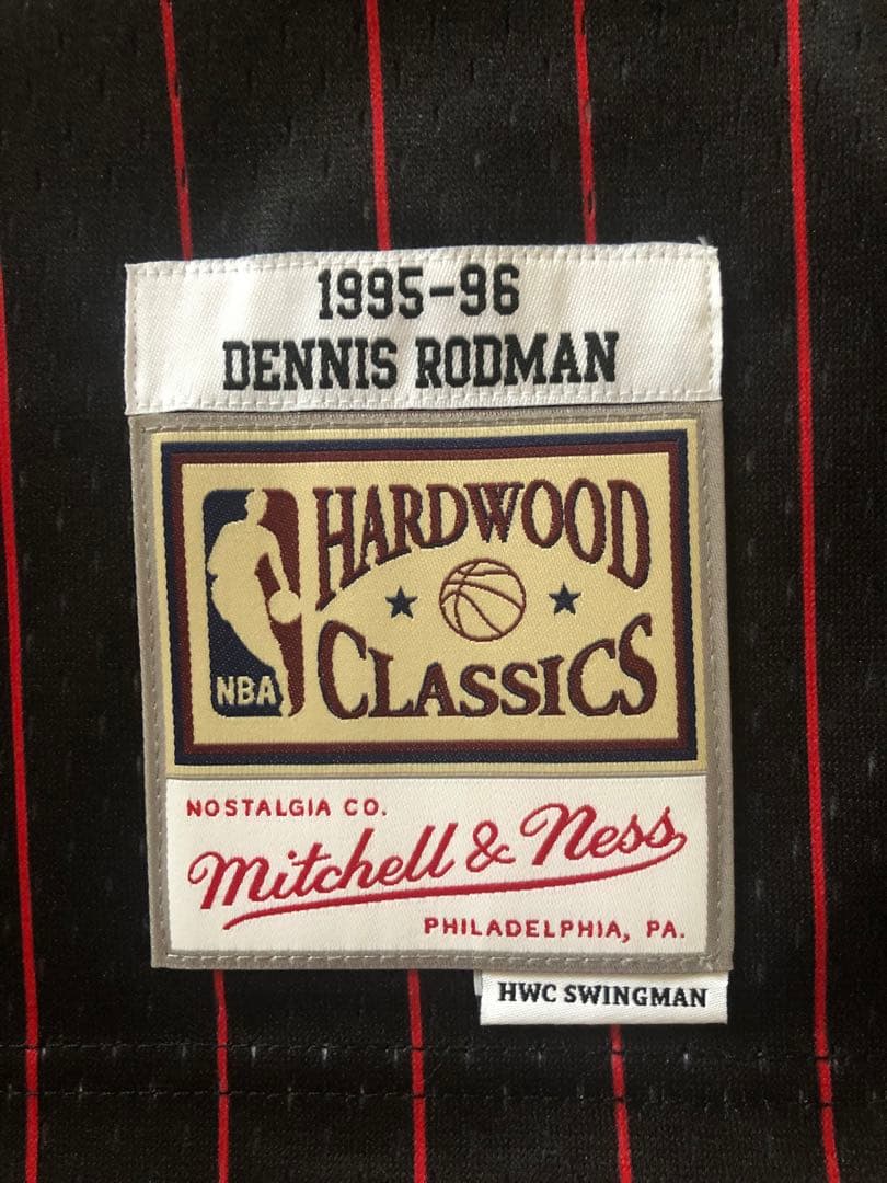 【S未使用タグ付】ロッドマン mitchell&ness 95-96ユニフォーム