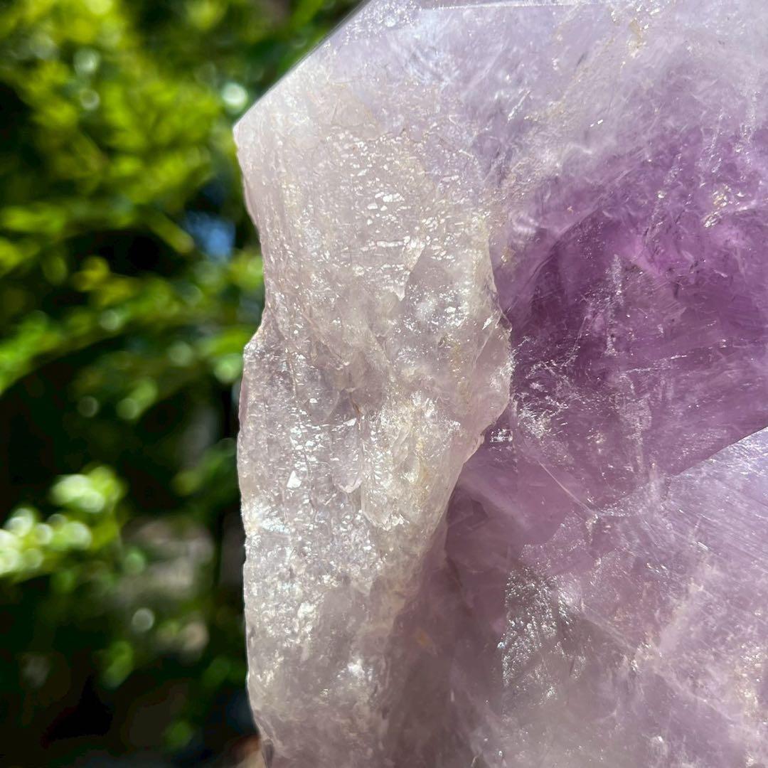 ✳️逸品✨最強浄化、最高安眠効果✨レインボー アメジスト 六角柱 天然石 ランプ