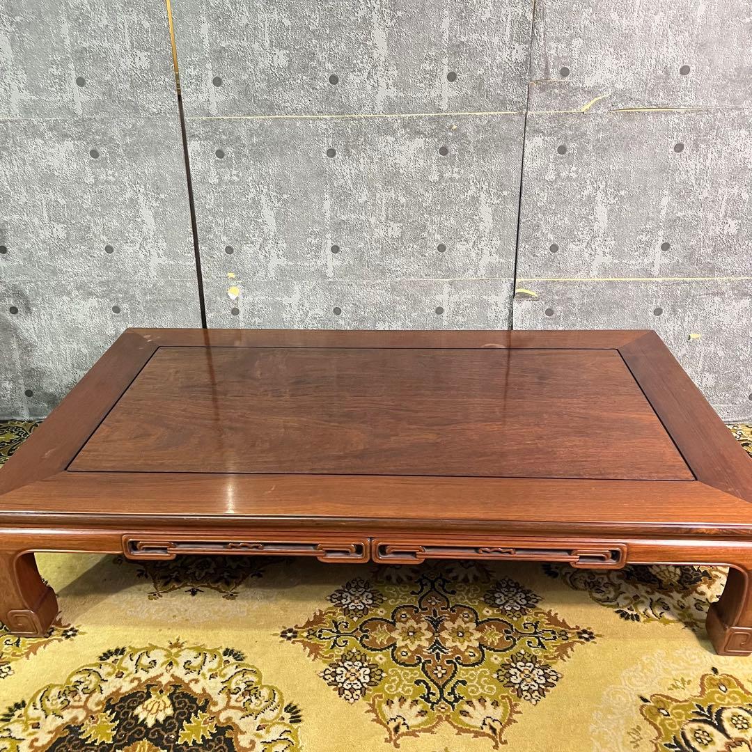 ꧁唐木家具調度品組合 大阪唐木指物家具꧂漆塗り座卓 天然木 花林 花梨 うるし