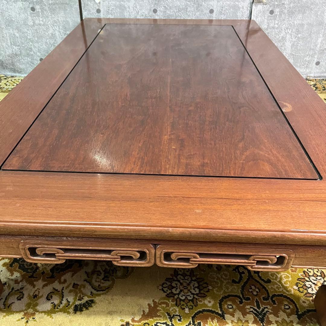 ꧁唐木家具調度品組合 大阪唐木指物家具꧂漆塗り座卓 天然木 花林 花梨 うるし