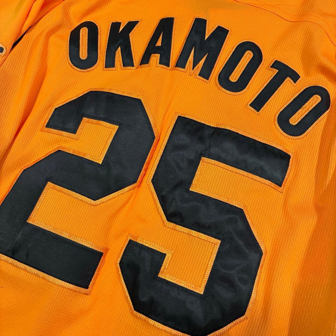 【美品】ミズノプロ 巨人 岡本和真 25 プロコレ ユニフォーム L 優勝パッチ