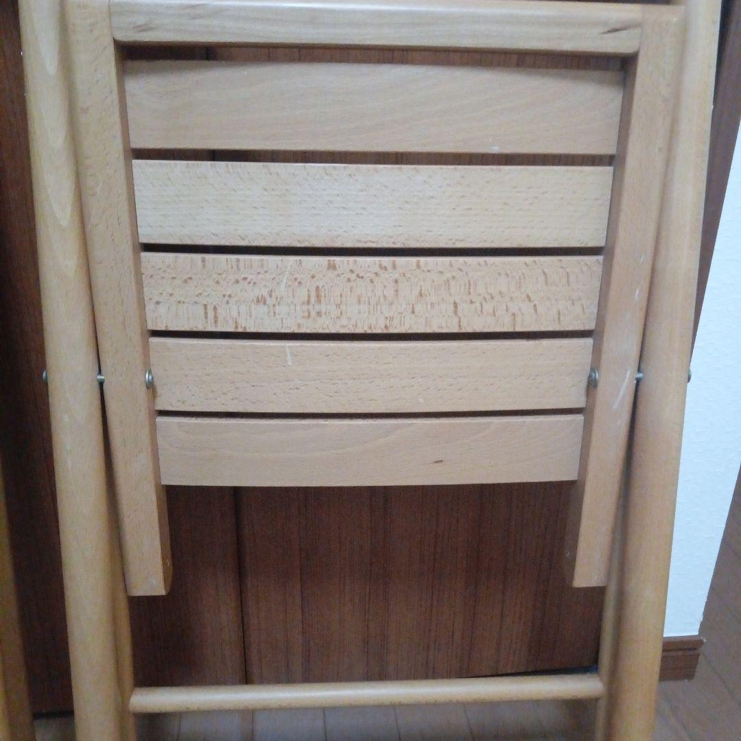 無印良品　折りたたみ椅子MUJI 2脚セット　木製チェア　廃盤　ダイニング　ブナ